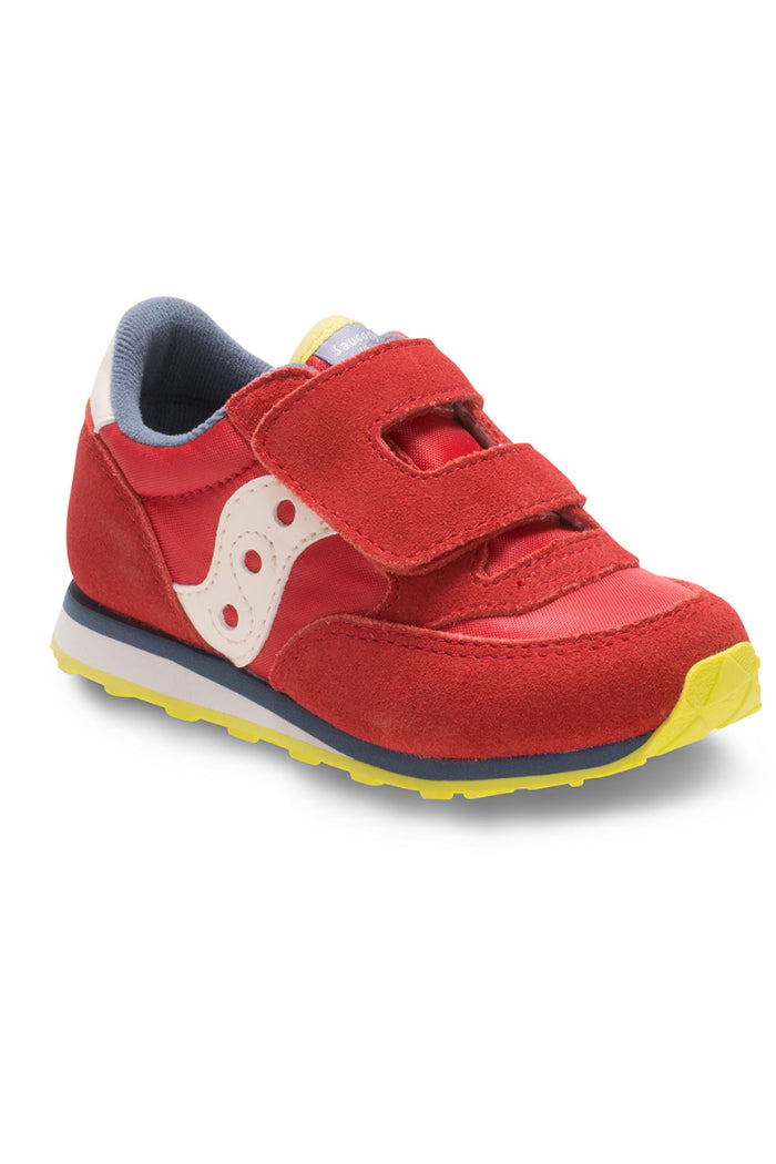 Saucony Jazz Hook Loop Sneaker Red Blue Lime